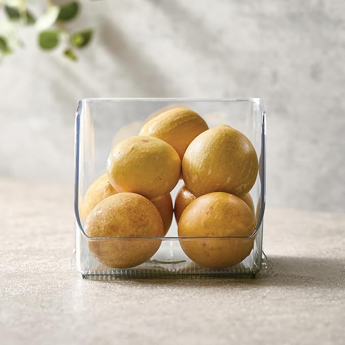 iDesign Stackable Open-Front Storage Bin, Clear | Kitchen and Pantry Organization