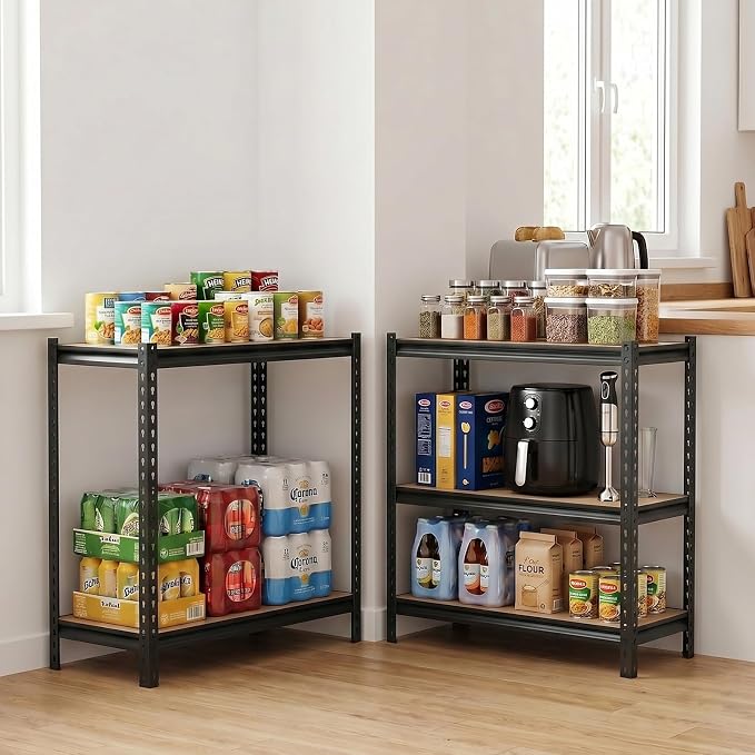 VEVOR Storage Shelves, 5-Tier Adjustable, 2000 lbs Capacity, Heavy Duty Garage Storage Shelving Unit, Metal Utility Rack Shelf, for Garage Warehouse Basement Kitchen, 36.34" W x 16.34" D x 71.38" H