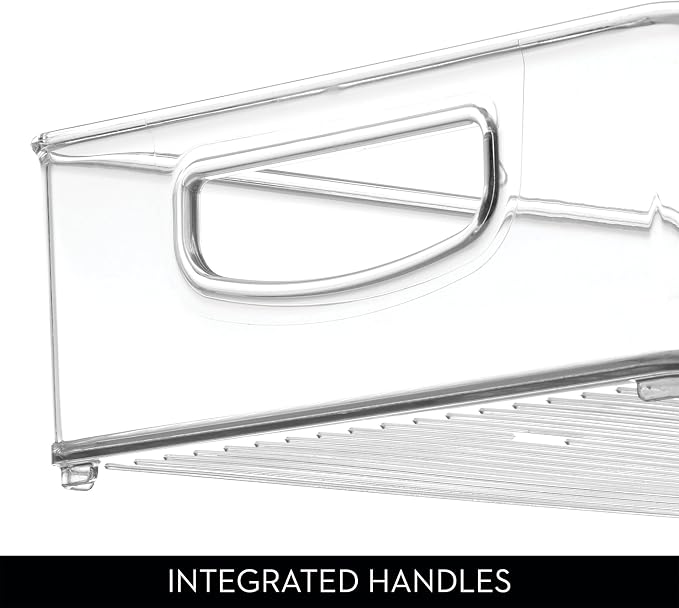 iDesign Stackable Pantry Bin, Clear | Kitchen Cabinets, Fridge or Freezer Storage, Made in USA