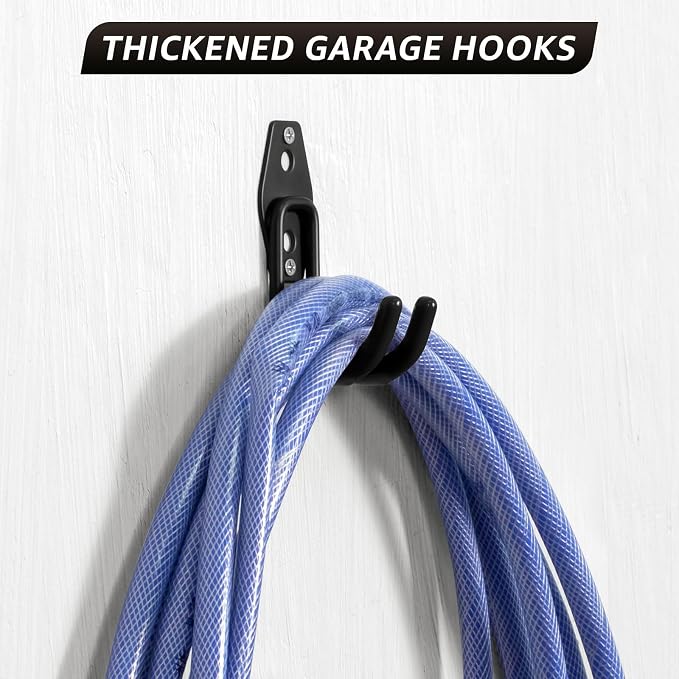 Heavy Duty Garage Hooks for Storage & Hanging Items, 20-Pack | for Hanging Bikes, Hoses, Ladders, Ropes, Garden Tools; for Garage, Warehouse, Yard, Shed