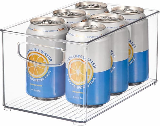 iDesign Stackable Clear Plastic Bin | Kitchen Organizers and Storage, For Fridge and Pantry