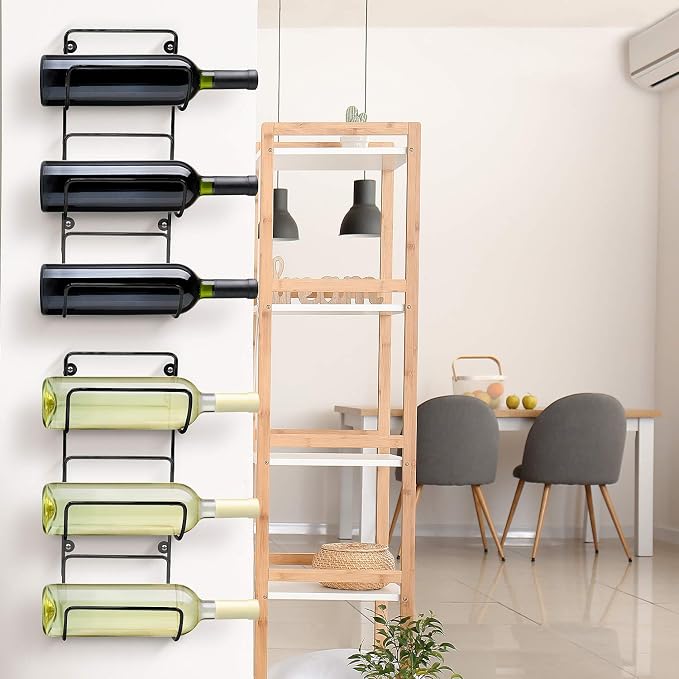 Sorbus Towel Holder for Bathroom Wall - 6 Level Wall Mounted Towel Rack Shelves for Rolled Bath Towels, Washcloths, Linens - Black Hanging Towel Racks for Bathroom, Spa, Salon, Towel Storage Organizer
