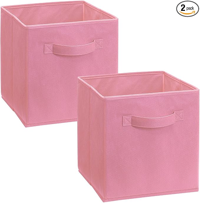 ClosetMaid 1468 Cubeicals Fabric Drawers, Pink, 2-Pack