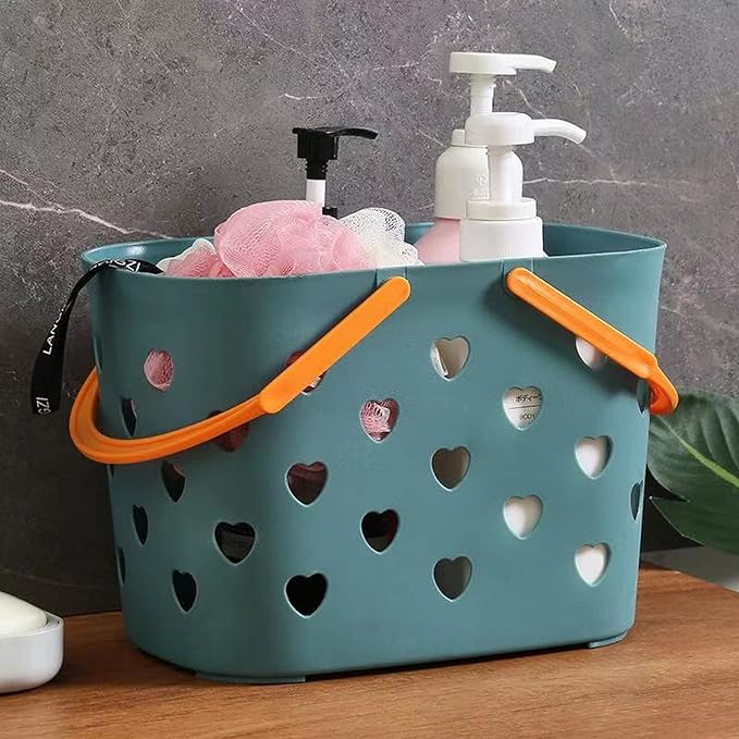 Portable Shower Caddy with handle Plastic Shower Basket Organizer, Blue | Bathroom Caddy Storage Tote Cleaning Supply Caddy for College Dorm, Kitchen, Pantry, Garage