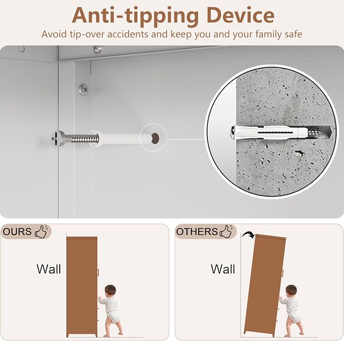 Polup 75" Tall White Metal Pantry Storage Cabinet with 2 Drawers | Heavy-Duty Steel Kitchen Cabinet, 2 Adjustable Shelves & Magnetic Doors, Leveling Feet, for Dining Living Room, Laundry