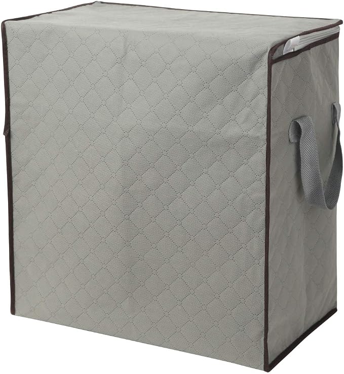 Szxc 2 Pack Foldable Large Storage Bags for Comforter Quilt Blanket Clothes | 20 x 14 x 20 inch with Clear Window & Handles - Easy to Fit King Size Comforter Set - Closet Under Bed Organizer