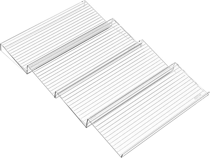 4 Pack Adjustable In Drawer Spice Organizer - Expandable From 11'' to 22'' - Acrylic Drawer Seasoning Organizer,Clear Spice Organization Tray for Cabinet Drawers Condiment,Nail Polish and Jar