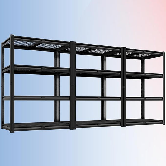 PrimeZone 40" W Heavy Duty Garage Shelving 2200 LBS 4 Tier Storage Shelves | Adjustable Industrial Metal Wire Shelf Utility Rack for Garage,Basement,Pantry,Warehouse,40" W X 20" D X 60" H 3Pack