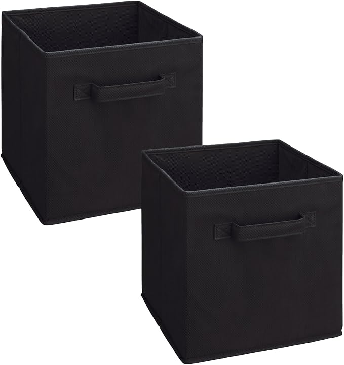 ClosetMaid 3784 Cubeicals Fabric Drawer, Black, 2-Pack