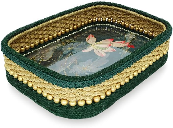 Zenpeace Wicke rBig Basket, Suitable For Hand-Woven Rectangular Basket Organizing and Decorating Projects, Clothes and Various Items