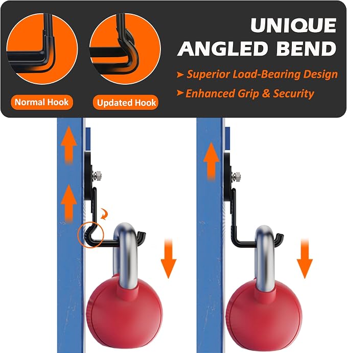 MUTUACTOR Upgraded Strong Magnetic Hooks,2-Pack Powerful Magnetic Hook Heavy Duty,20lbs Anti-Scratch Garage Storage Hangers for Hanging Cordless Impact Drivers Trailer Cord Shovels