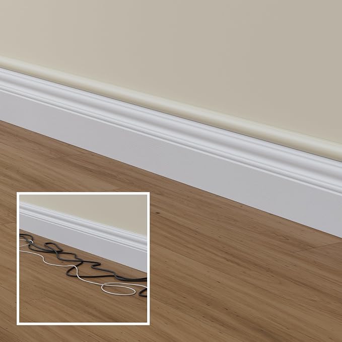 D-Line 157in Cord Cover Kit, Self-Adhesive Wire Hiders, Paintable Cable Raceway to Hide Wires on Wall, Electrical Cable Management - 10x 15.7 Lengths & 19 Accessories - 1.18" (W) x 0.59" (H) - Beige