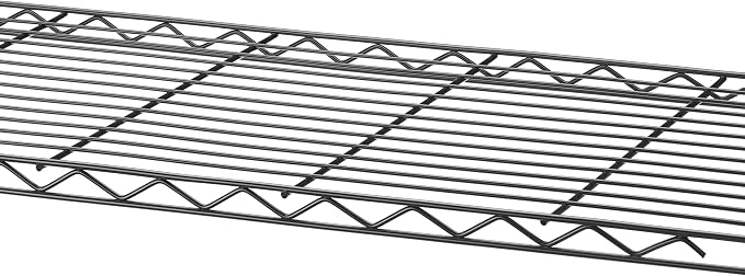 Whitmor 1 Tier Shelving Units, Wire Rack Storage Organizer, 30" L x 14" W x 15" H, Black