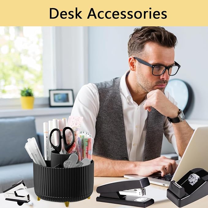 Office Supplies,Desk Accessories,Desk Organizer,Stapler,Tape Dispenser,Folding Phone Holder,Scissors,Notebook,Staple Remover,Staples,Clear Tape,Sticky Notes,Paper Clips,Bookmark,Pen,Pen pals Ect.27pcs