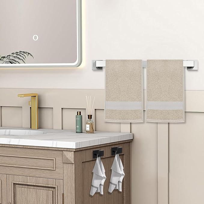 JOPOFI Towel Bar - 23.6 Inch Bathroom Towel Holder - Brushed Nickel | Stainless Steel Towel Racks for Bathroom Wall Mounted, Towel Rod for Bathroom Wall