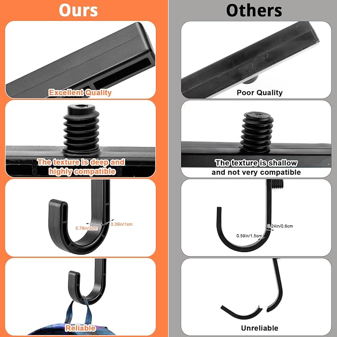 6 Packs Storage Shed Hooks Compatible with Suncast Shed and Craftsman Shed | U-Shaped and J-Shaped Storage Shed Shelf Accessories for Organizing Tools, Ladders, and Bulk Items, Suncast Shed Accessories