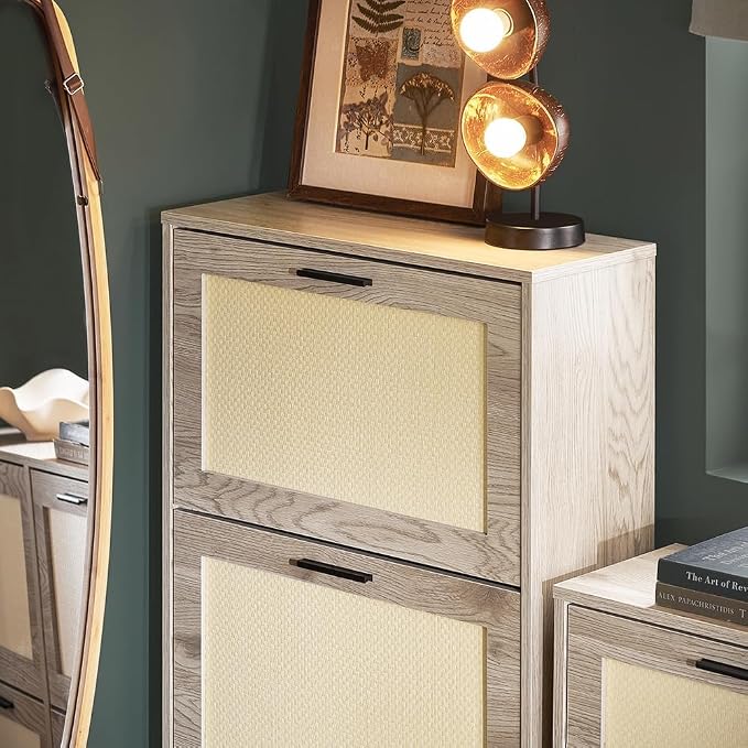 Haotian Shoe Cabinet for Entryway-FSR137 (Beige, 3-Drawers)