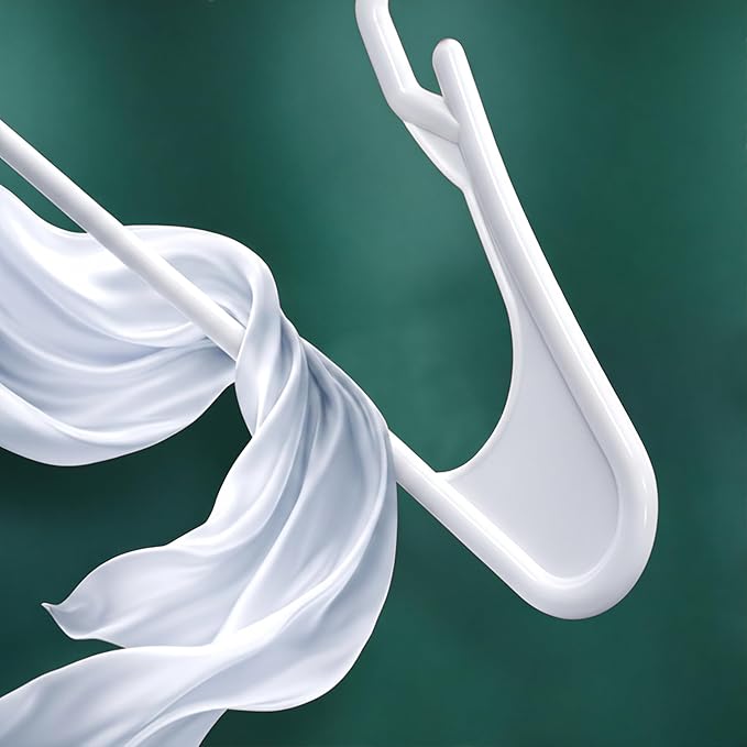 Utopia Home Plastic Hangers 50 Pack – Space Saving Clothes Hanger White | Durable & strong | Closet organizer & storage | Ideal for apartments, dorms & stocking stuffers