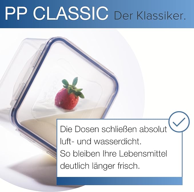 LOCK & LOCK Easy Essentials Food Storage lids/Airtight containers, BPA Free, Rectangle-37 oz-for Pasta, Clear