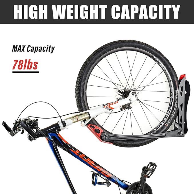 Wallmaster BIKEPAL Swivel Bike Rack, Wall Mounted Vertical Bike Storage Hanger, Space Saving for Home and Garage, 2 Pack