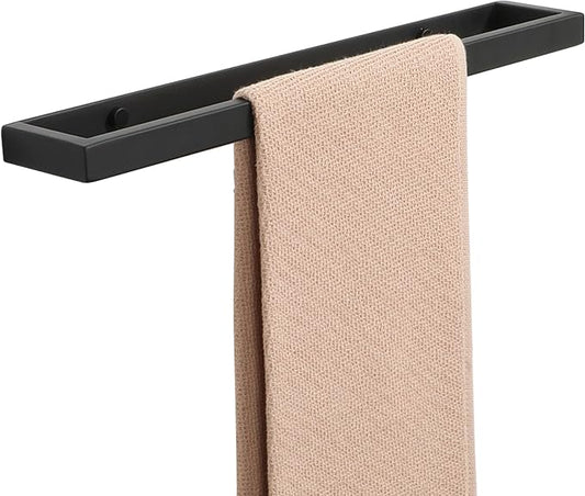 Alise 16 Inch Towel Bar, Hand Towel Holder, Matte Black | Wall Mounted Towel Rack for Bathroom Lavatory,SUS304 Stainless Steel Towel Rail for Bath Kitchen,Self-adhesive or Drilling