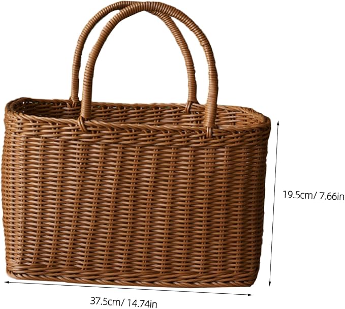 Hemobllo 1pc Decorative Woven Basket for Storage and Flower Arrangement Elegant Rattan Design Multi-functional Indoor Use for Home and Wedding Decor