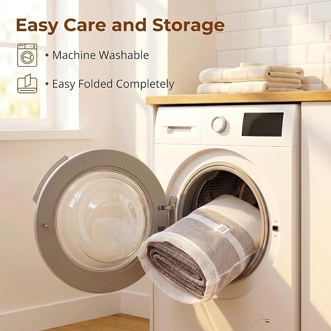 OIASKET 108L Cotton Rope Storage Basket for Living Room and Bedroom 25"x16"x16" Woven Laundry Basket, Heavy Duty Bin for Blankets, Pillows & Toys, Pet-Safe & Scratch-Free, Dark Brown and White