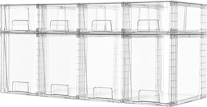 Vtopmart Clear Stackable Storage Drawers