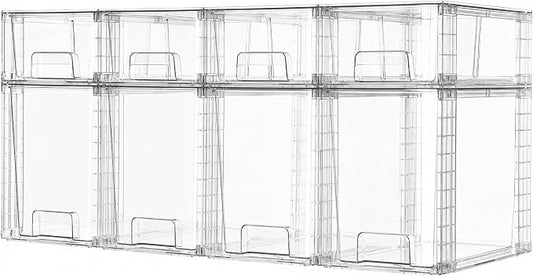Vtopmart Clear Stackable Storage Drawers