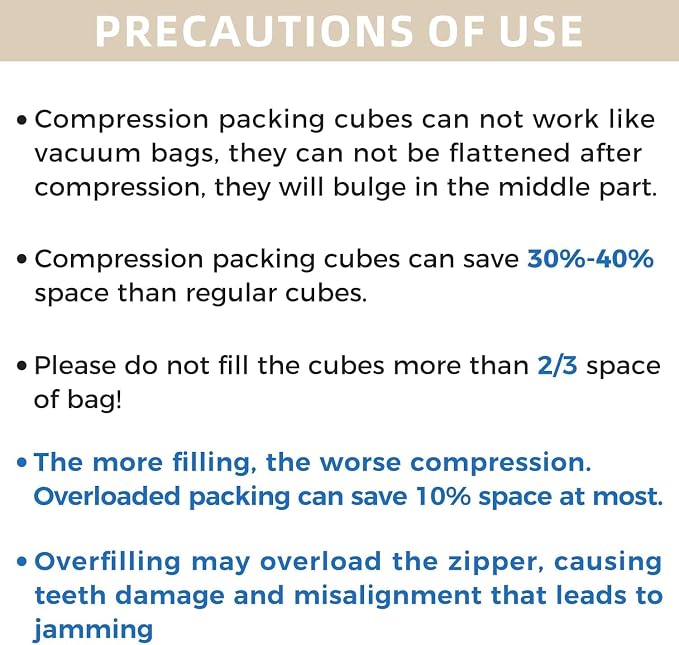 BAGAIL 4 Set/6 Set/8 Set Compression Packing Cubes Travel Accessories Expandable Packing Organizers (Half Mesh, 6-Lavender)