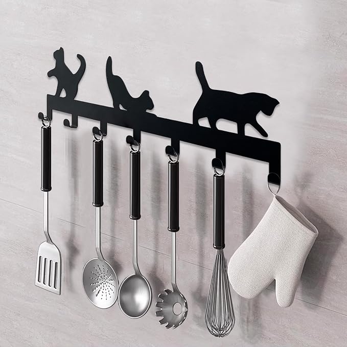 Key Holder for Wall Decorative, Metal Key Holder, Key Organizer for Wall Mount, Hanging Key Rack with 7 Hooks, Key Hooks for Hallway Entryway Office Kitchen Farmhouse