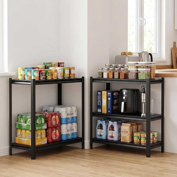 VEVOR Storage Shelves, 5-Tier Adjustable, 2500 lbs Capacity, Heavy Duty Garage Storage Shelving Unit, Metal Utility Rack Shelf, for Garage Warehouse Basement Kitchen, 48.43" W x 18.31" D x 71.38" H