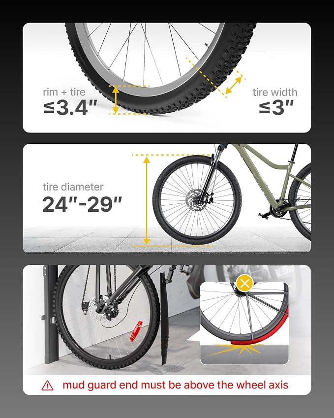 monTEK Automatic Lift Bike Rack Up to 71LBS, BG | Heavy-Duty Vertical Wall Bike Rack,Fits 24-29" Tires,Effortless Lifting,Easy Install,Space-Saving Storage for Garage Shed