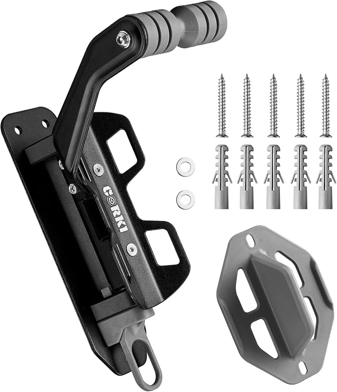 corki Bike Wall Mount, Swivel Bike Hangers for Garage 2-Pack Black | Heavy Duty, Space-Saving Vertical Rack, Holds 80lbs, Easy Install, For Road & Mountain Bikes