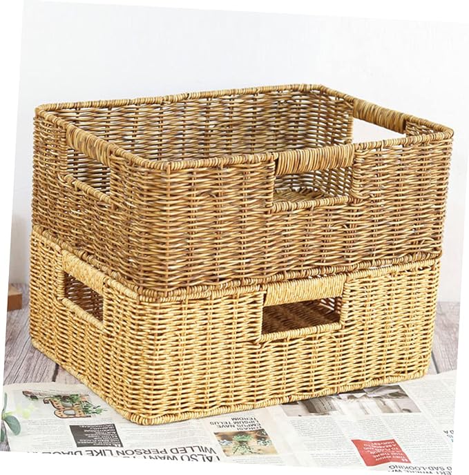 Alipis Material Woven Storage Basket Decorative Desktop Basket for Sundries Boho Style