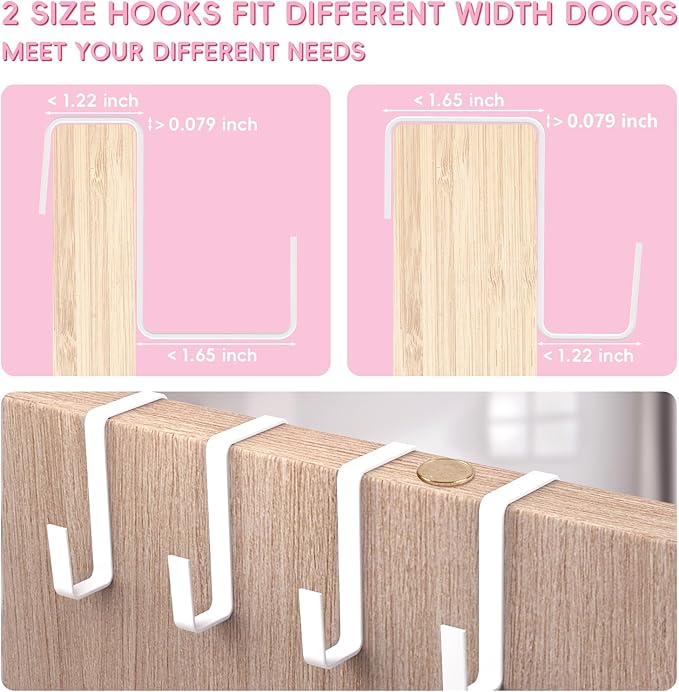 FENTEC 1 Pack Over-the-Door-Shoe-Organizers, Hanging Shoe Organizers with Large Pocket Shoe Holder Hanging Shoe Rack for Closet Shoes Organizer for Wall, Over Door Organizer with 15 Pockets Pink