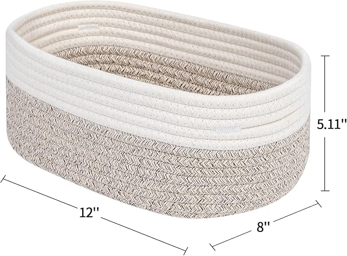 CubesLand Baskets for Shelves Storage,Cube Shelf Closet Storage Bins Set 3 | Long-lasting &Skin-friendly Toy Basket Bin,Stylish Room Decor Basket,Woven Off White/Light Brown