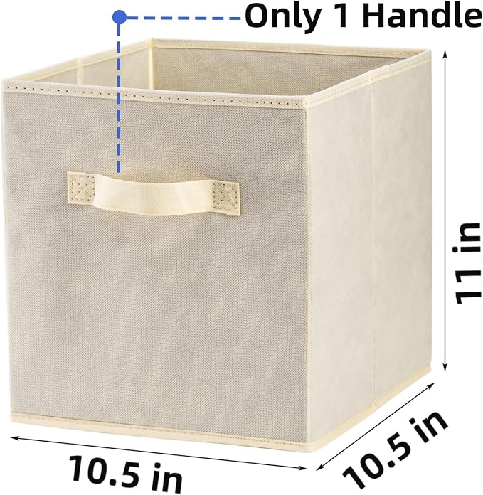 Pumtus 9 Pack Cube Storage Bins, 11 Inch Collapsible Fabric Storage Baskets, Multi Colored Storage Cubes with Handles, Foldable Cube Drawer for Home, Closet, Shelves, Toys Organization