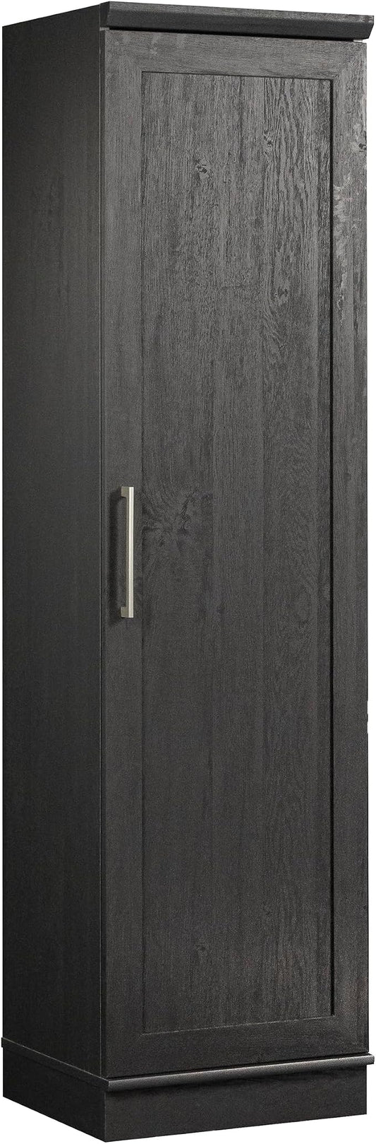 Sauder HomePlus Kitchen Pantry Storage Cabinet Slim Single Door with Adjustable Shelves, Living Room Storage Cabinet, in Raven Oak