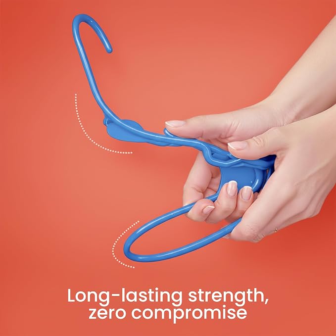 Utopia Home Plastic Hangers 30 Pack – Space Saving Clothes Hanger Blue | Durable & strong | Closet organizer & storage | Ideal for apartments, dorms & stocking stuffers