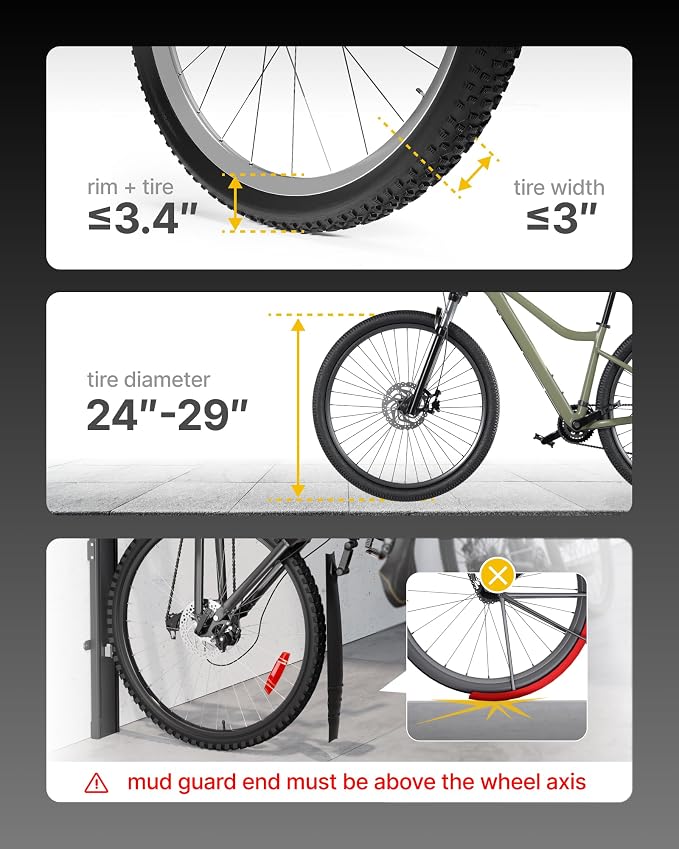 monTEK Automatic Lift Bike Rack Up to 71LBS, BO | Heavy-Duty Vertical Wall Bike Rack,Fits 24-29" Tires,Effortless Lifting,Easy Install,Space-Saving Storage for Garage,Shed
