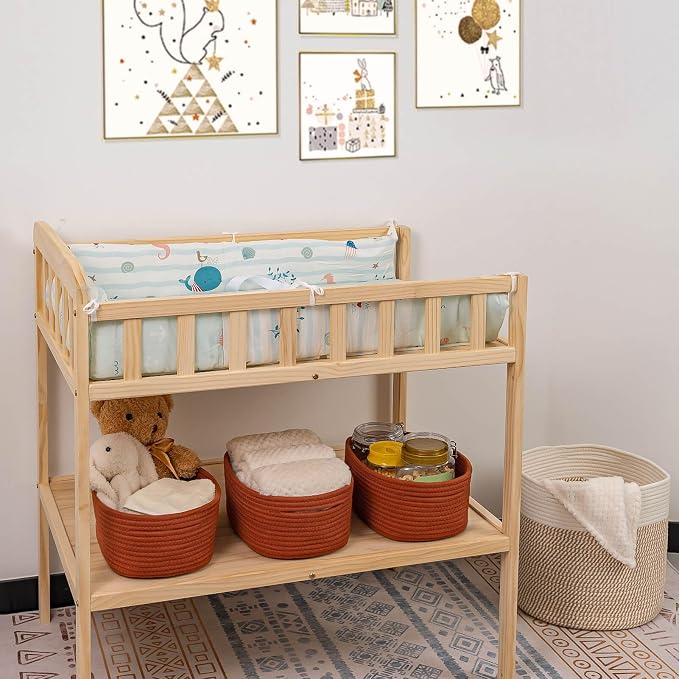 CubesLand Toys Closet Storage Organizer Baskets Bins | Woven Basket for Organizing,Decor Basket for Living Room,Bedroom,Perfect for Pet Toy&Food Storage,2pack Brick Red