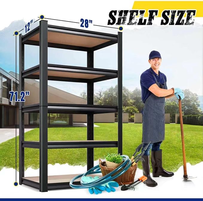 3-Pack Heavy Duty Metal Garage Shelving Unit 33" H x 35" W x 15.7" D, Black | 3-Tier Adjustable Steel Storage Shelves, Tool-Free Assembly, Powder-Coated Finish, Rust-Resistant, Multi-Space Organizer