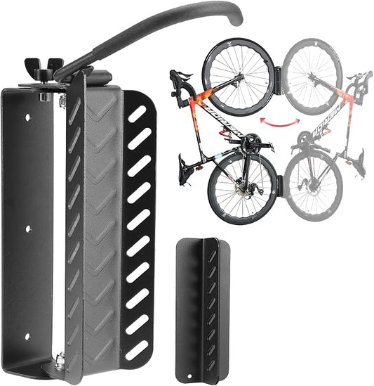 PHUNAYA All Metal Bike Wall Mount Vertical, Swivel Bike Hangers For Garage, Bike Rack Garage Wall, Bicycle Hooks, Garden Indoor Outdoor Storage, All Metal (1Pack)