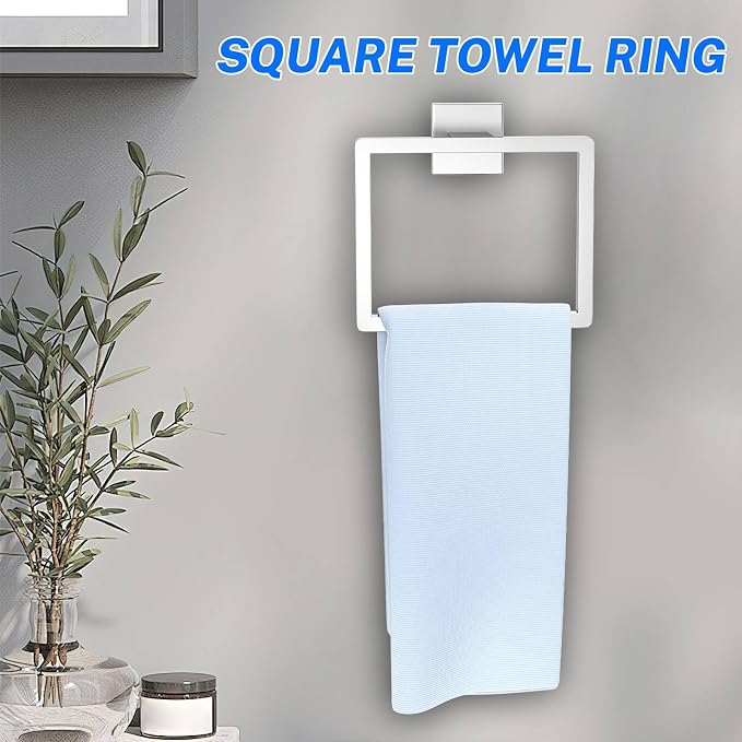 Brushed Nickel Bathroom Hardware Accessories Set 10-Piece Brushed Towel Bar Set Bath Towel Holder Set Stainless Steel Wall Mounted Towel Rack Set,23.6 in