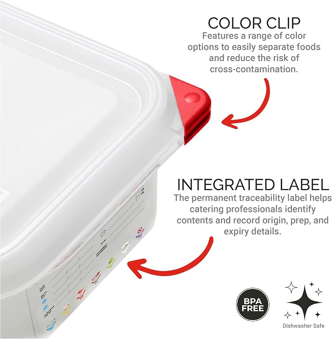 Araven Airtight Container, Food Pan with Lid for Storage in Kitchen and Restaurant, Full Size 2.5" Deep, 1 Count, Clear