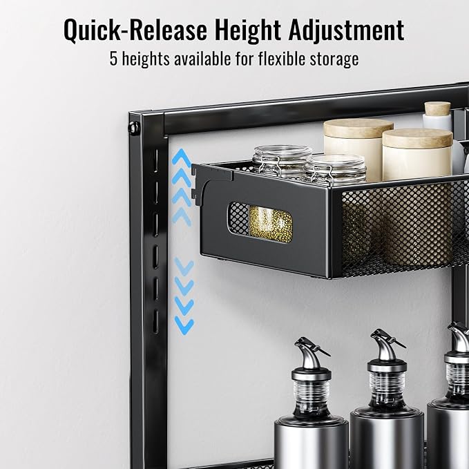 TISTAYA Under Sink Organizer, Silk-Smooth Metal Sliding Drawer Organizers and Storage Rack, Pull Out Cabinet Shelf for Kitchen, Bathroom, Pantry, Cabinet, Closet