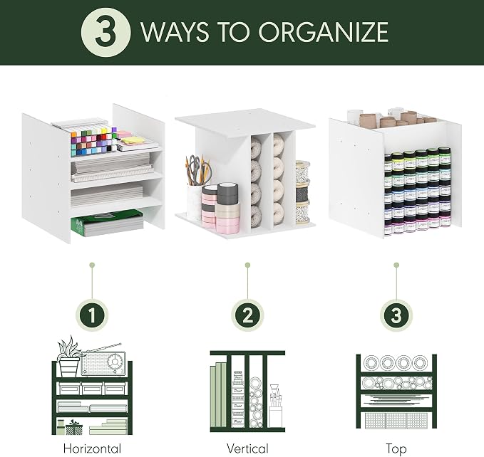 Furinno Cubicle 3-Shelf Cube Insert, Cube Organizer, Dark Oak | 13.3W x 13.4H, Fits into Furinno Extra Thick Cubes, for Organizers and Storage (Does not fit IKEA Kallax Shelving)