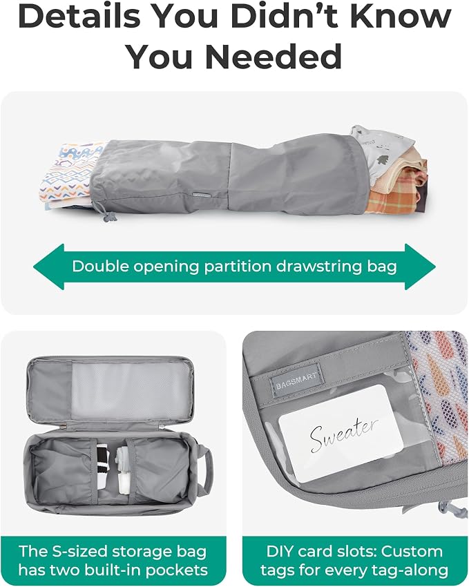 BAGSMART Compression Packing Cubes for Travel Essentials | 14 Set /6 Set /4 Set/2 Set, Lightweight, Durable