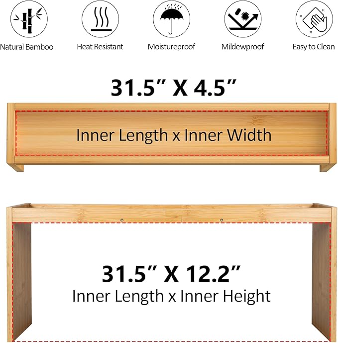 Over the Stove Spice Shelf for Kitchen,33" Over Stove Spice Rack Organizer | Stove Top Shelf, Stove Shelf for Back of Stove,Above Stove Shelf Spice for Kitchen